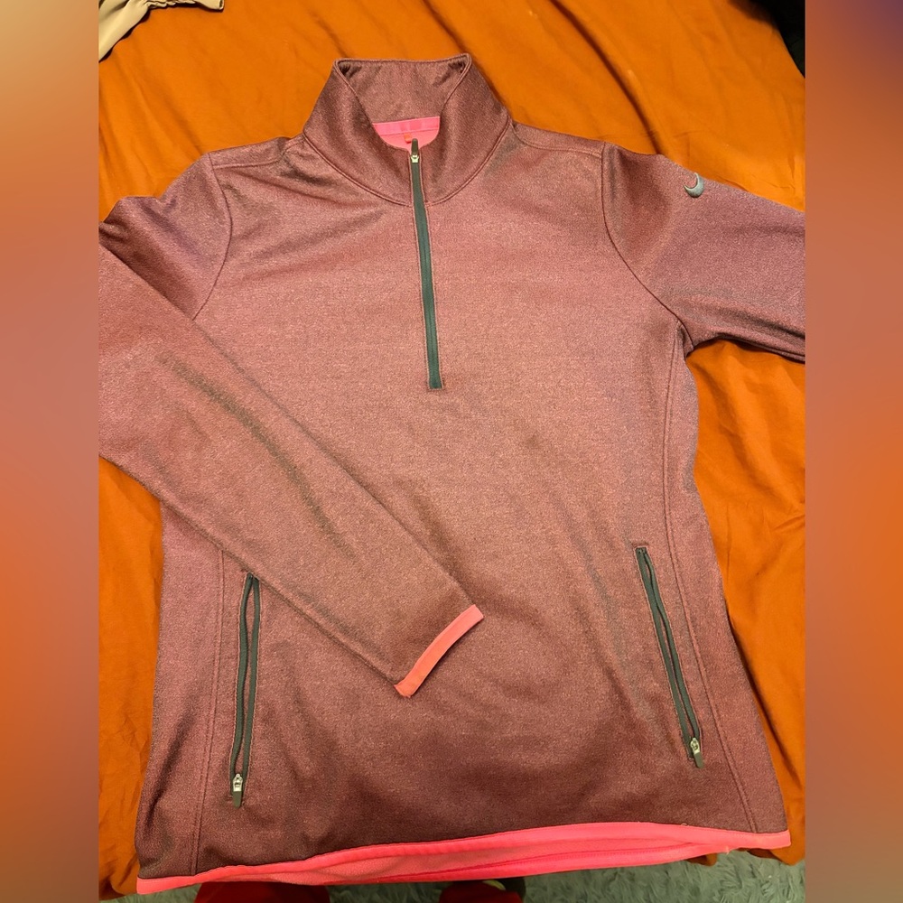 NIKE GOLF Pink Quarter-Zip Pullover